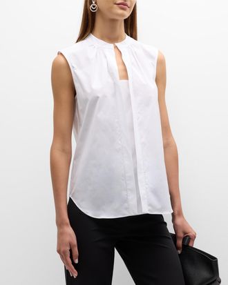 Câllas Milano Olympia Sleeveless Cotton Poplin Blouse
