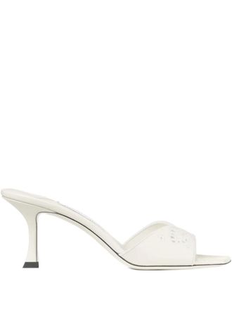 Jimmy Choo London 70mm Skye mules - women - Calf Leather/Leather/Leather - 37,5 - White