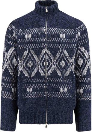 Brunello Cucinelli Alpaca mixed cardigan with embroidery