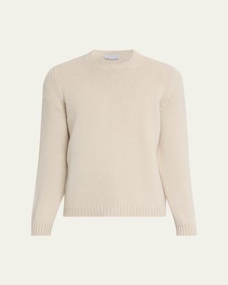 Anderson & Sheppard Mens Plain Knit Cashmere Crewneck Sweater