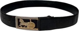 Celine Pre-owned Vintage Leren Riem - Dames - Vintage Accessoires - Zwart - ONE Size - Leer - Vintage