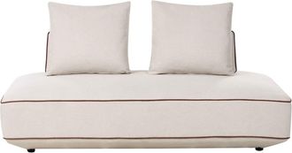 Beliani Chaise longue Tela Beige claro