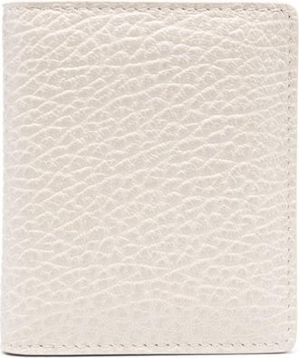 Maison Margiela four-stitch leather bi-fold wallet - unisex - Calf Leather/Calf Leather/Viscose - One Size - Neutrals