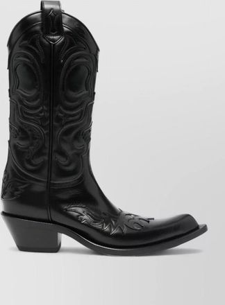 Acne Studios leather western ankle boots