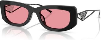 Prada PR 14Ys 1Ab 30L Zonnebrillen - Dames - Zonnebrillen - Zwart - 53 MM - Accessoires