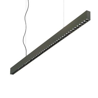 Netlighting Office LED Decorative Linear Straight Bar Pendant Black 3000K