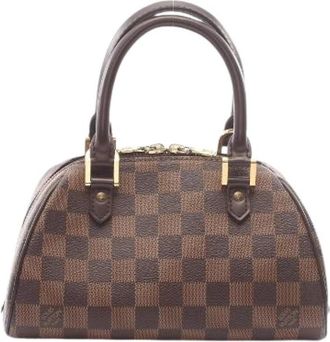 Louis Vuitton Pre-owned Ribera Mini Damier Handbag - Dames - Vintage Handtas - Bruin - ONE Size - Leer - Vintage