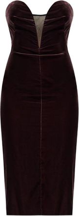 Tom Ford Abito Midi Con Scollo A Cuore-Donna
