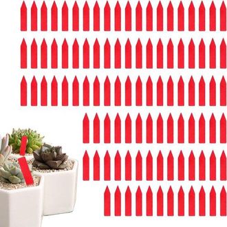 OEM Etichette Rosse In Plastica Per Piante, 300 Etichette Impermeabili Da Giardino Per Fiori, Ortaggi, Erbe Aromatiche, Piantine