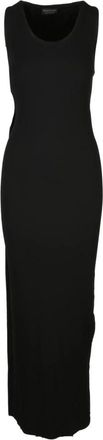 Balenciaga Lang Jersey Jurk zonder Zakken - Dames - Maxi kleedjes - Zwart - XS - Kleedjes