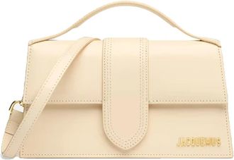 Jacquemus Elegante Ivoor Schoudertas - Dames - Handtassen - Beige - ONE Size - Leer - Tassen
