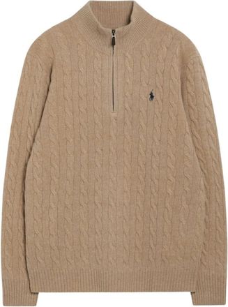 Polo Ralph Lauren Pullover met lange mouwen - Heren - Sweatshirts & Hoodies - Beige - Maat: XL Leer