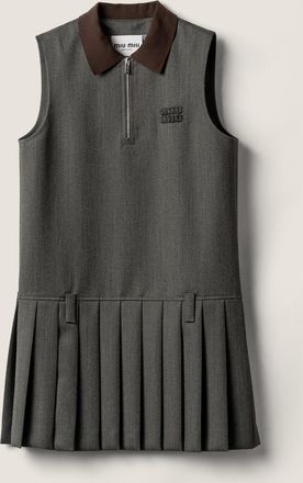 Miu Miu Pleated Cover fabric dress