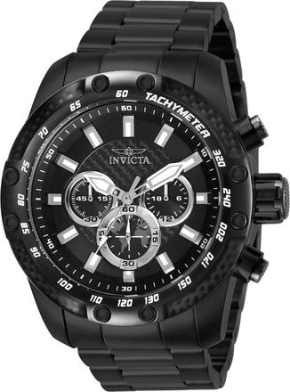 Invicta Speedway 28660 Heren Horloge - Quartz Uurwerk - Roestvrij Staal met zwarte Wijzerplaat - 50mm