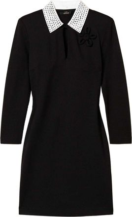 Twin-Set Abito corto con strass - Nero