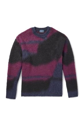 Blue Blue Japan Dégradé Brushed Jacquard-Knit Sweater