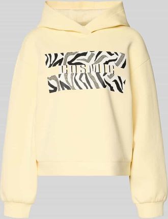 Marc Cain Hoodie mit Kapuze in Hellgelb, Größe 34