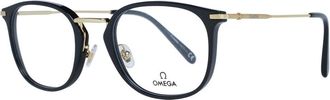 Omega Accessoires, Heren, Zwart, ONE Size, Zwarte Ronde Optische Monturen