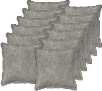 vidaXL Federa 12 Pcs Houten Grigio Chiaro 45 X 45 Cm Vidaxl