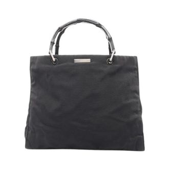 Gucci Pre-owned Bamboo Nylon Tote Bag - Dames - Vintage Shopper - Zwart - ONE Size - Nylon - Vintage