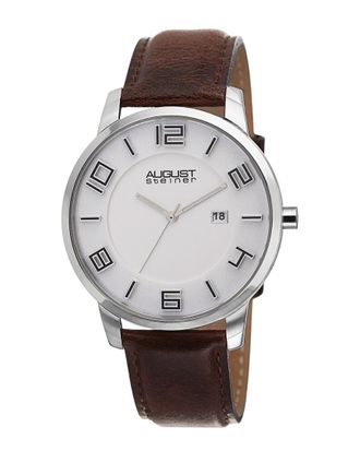 Akribos XXIV Akribos Xxiv August Steiner Mens Leather Watch