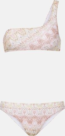 Missoni Lame one-shoulder bikini