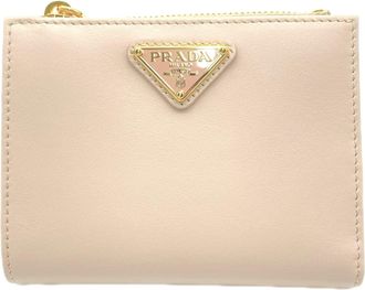 Prada Beige Leather Wallet (Bi-Fold) (Pre-Owned)