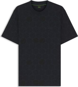 BOSS Regular-fit T-shirt in cotton with sporty motif