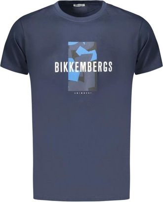 Dirk Bikkembergs T-shirts - Heren - Tops - Blauw - Maat: 2XL Katoen