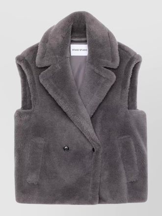 Stand Studio wool vest double breasted notched lapels
