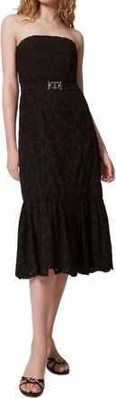 Twin-Set Belle Strapless Dress In Noir