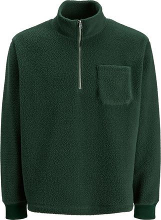 Jack & Jones Sweatshirt JACK & JONES JORGREENE TEDDY SWEAT HIGH NECK, Herren, Gr. XL, sycamore, angeraute Sweatware, Obermaterial: 100% Polyester, unifarben, relax