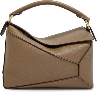 Loewe Puzzle Edge Small Leather top Handle bag - Taupe - One Size