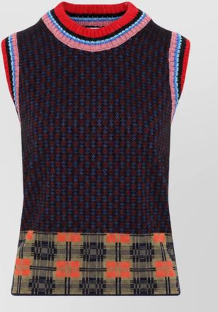 Dries Van Noten wool ribbed sleeveless knitted top
