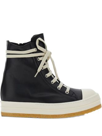 Rick Owens: Black Leather Sneakers now up to −36% | Stylight