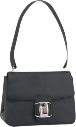 Ferragamo Pre-owned Shoulder Bags, female, Black, Size: ONE SIZE Pre-owned Shoulder Bag