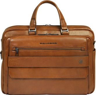 Piquadro Personaliseerbare Laptop Tas 15-6 - Heren - Laptoptassen - Beige - ONE Size - Katoen - Tassen