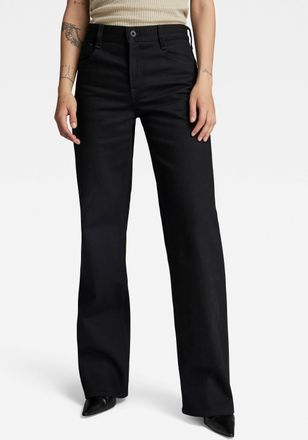 G-Star Weite Jeans G-STAR Jeans Judee Straight, Damen, Gr. 27, L&auml;nge 30, schwarz (pitch schwarz), Denim/Jeans, Obermaterial: 99% Baumwolle, 1% Elasthan, stra