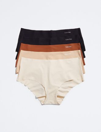 Calvin Klein Womens Invisibles 5-Pack Hipster - Multi - XL