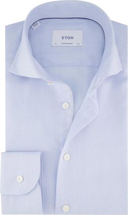 Eton Overhemden, Heren, Blauw, XL, Lichtblauwe Zakelijk Overhemd