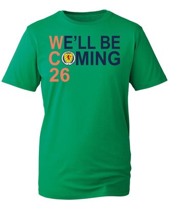 Generic Well Be Coming Scotland 2026 T-Shirt, Football Lover Shirt, Sports Lover Gift, Unisex Adults and Kids Tee Top(Irish Green, S)