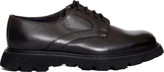 Doucal's Bruine Leren Veterschoenen - Heren - Veterschoenen - Bruin - 40 1/2 EU - Leer - Schoenen