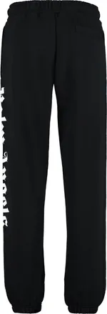 Palm Angels Mens Black Cotton Jersey Sweatpants Track Pants