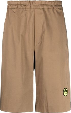 Barrow logo-print track shorts - unisex - Elastane/Cotton - S - Brown
