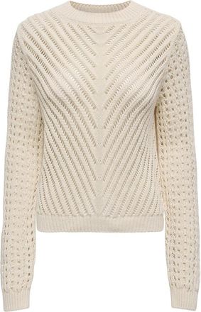 Jacqueline de Yong Trui met ronde hals in tricot met ajour