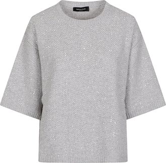 Fabiana Filippi Round Neck Cropped Virgin Wool-Blend Sweater