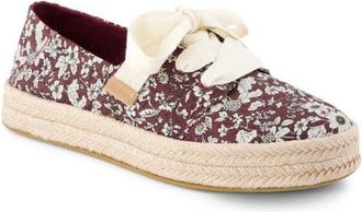 Toms Carolina Lace-Up Espadrille in Dark Red at Nordstrom, Size 7.5