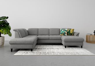 Sit&more Wohnlandschaft »Maggiore U-Form« wahlweise mit Kopfteilverstellung, Bettfunktion und Stauraum