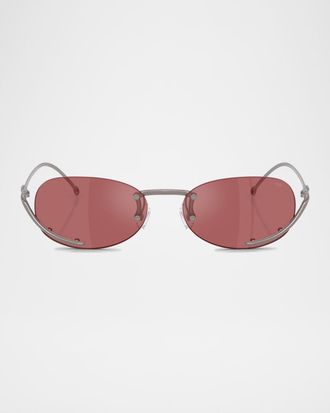 Diesel Mens DL1004 Oval Sunglasses