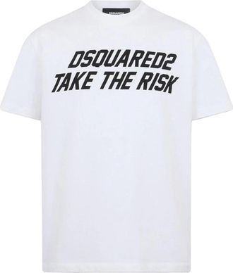 Dsquared2 Logo-print T-shirt - Heren - T-shirts - Wit - M - Katoen - Tops